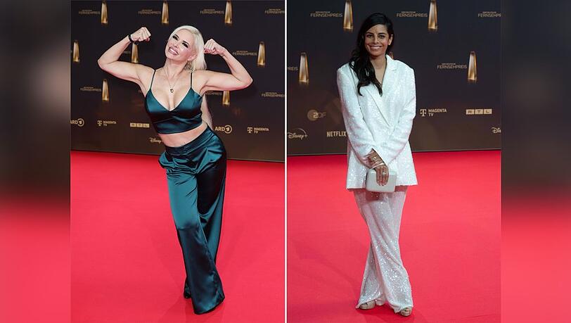 Daniela Katzenberger (li.) fühlt sich wohl in ihrer Haut, Collien Ulmen-Fernandes setzt auf bequeme Outfits.