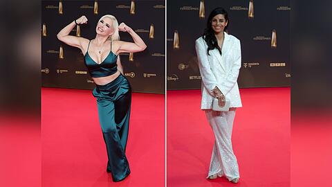 Daniela Katzenberger (li.) fühlt sich wohl in ihrer Haut, Collien Ulmen-Fernandes setzt auf bequeme Outfits.