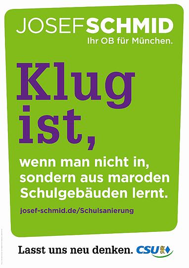 Mit diesen Plakaten wirbt Josef Schmid (CSU) für seinen Einzug ins Münchner Rathaus.