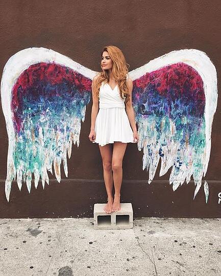 Im Engelsoutfit: Pamela Reif