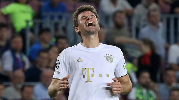 In Barcelona spät eingewechselt: Thomas Müller.