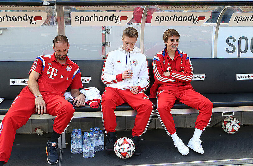 Verträge verlängert: Tom Starke (l.) und Gianluca Gaudino (r.) werden weiterhin für die Bayern auflaufen - für Gaudino ist es der erste Profi-Vertrag.