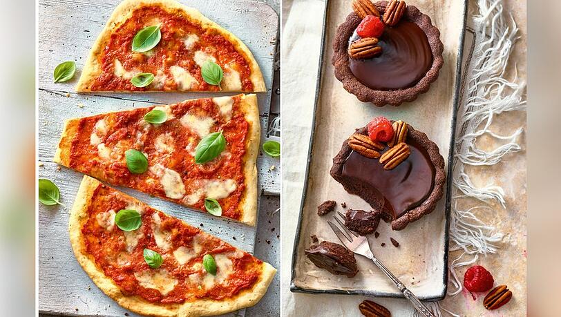 Wer sich glutenfrei ernährt, muss nicht unbedingt auf leckere Speisen wie Pizza oder Schokotörtchen verzichten.