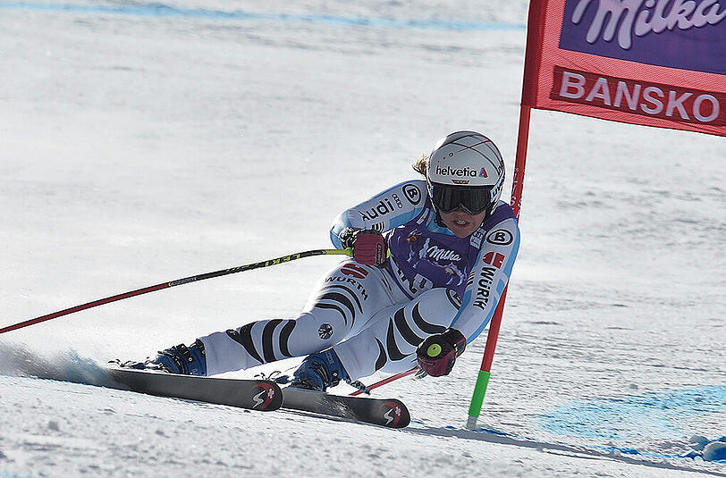Viktoria Rebensburg holte im bulgarischen Bansko den sechsten Platz.