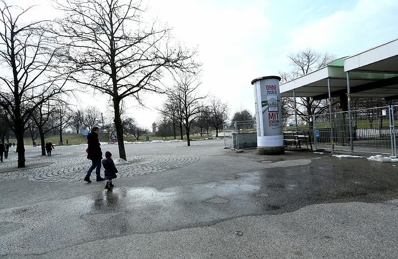 Kein schöner Empfang für Gäste, die den Olympiapark besichtigen möchten.