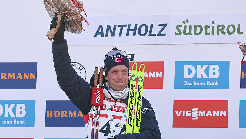Den Tränen nahe: Biathlet Tarjei Boe.