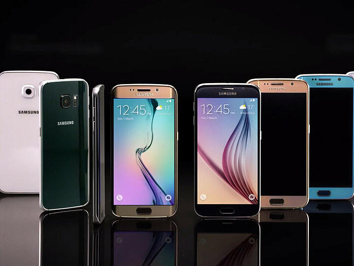 Das sind die guten Stücke: Das Galaxy S6 und das S6 Edge werden ab dem 10. April in den Läden liegen