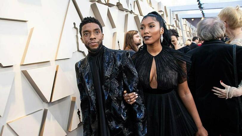 Chadwick Boseman und Taylor Simone Ledward bei den Oscars im vergangenen Jahr