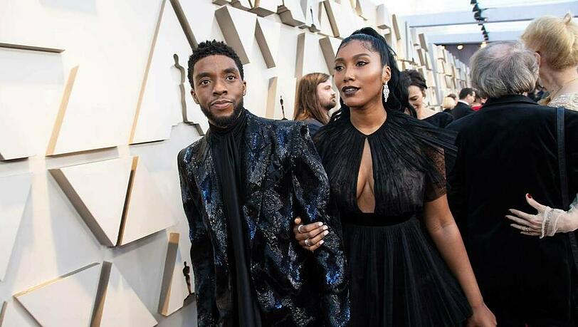 Chadwick Boseman und Taylor Simone Ledward bei den Oscars im vergangenen Jahr Chadwick Boseman und Taylor Simone Ledward bei den Oscars im vergangenen Jahr