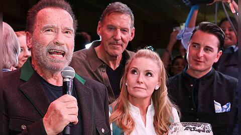 Arnold Schwarzenegger ist Stammgast: Der gebürtige Österreicher reist gerne aus Amerika zur Weißwurstparty im Stanglwirt an.