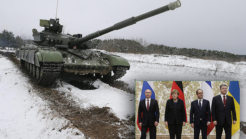 Die beim Ukraine-Gipfel in Minsk getroffenen Vereinbarungen sollen trotz des Bruchs der Waffenruhe weiter Bestand haben. Die beim Ukraine-Gipfel in Minsk getroffenen Vereinbarungen sollen trotz des Bruchs der Waffenruhe weiter Bestand haben.
