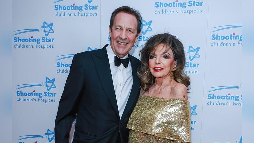 Dame Joan Collins und ihr Ehemann Percy Gibson.