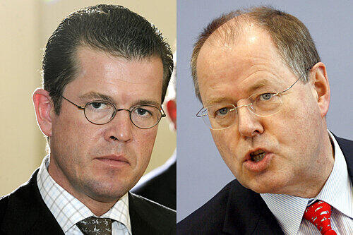 Karl-Theodor zu Guttenberg und Peer Steinbrück
