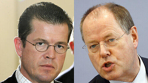 Karl-Theodor zu Guttenberg und Peer Steinbrück Karl-Theodor zu Guttenberg und Peer Steinbrück