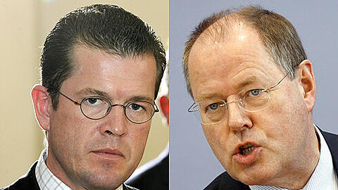 Karl-Theodor zu Guttenberg und Peer Steinbrück
