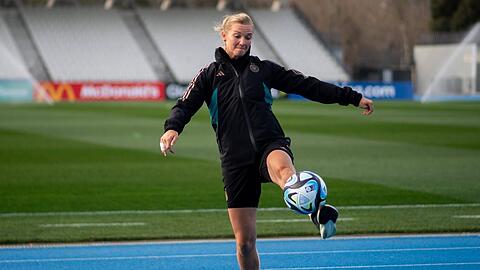 Alexandra Popp beim Abschlusstraining der DFB-Frauen vor dem Spiel gegen Marokko.