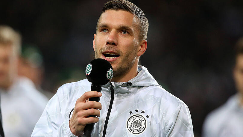 Lukas Podolski in seinem letzten Spiel für die deutsche Nationalmannschaft.