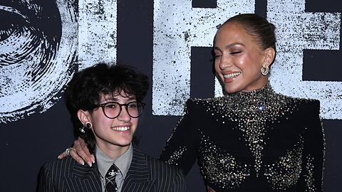 Emme Muñiz und Jennifer Lopez strahlten bei der "Othello"-Premiere am Broadway.