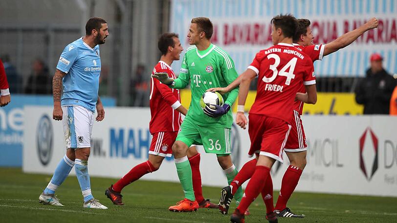 Treffen sich Ende April zum Derby: Die Löwen um Mölders (l.) und Bayern-Torhüter Früchtl.