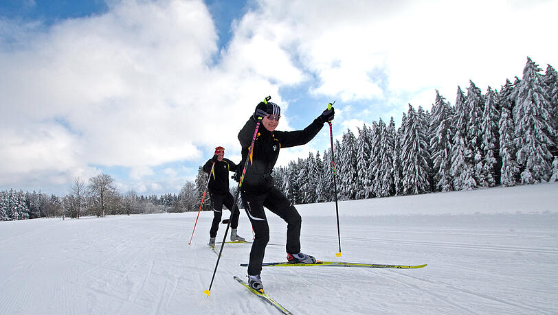 Traumhafter Schnee und himmlische Ruhe beim Langlaufen. Traumhafter Schnee und himmlische Ruhe beim Langlaufen.