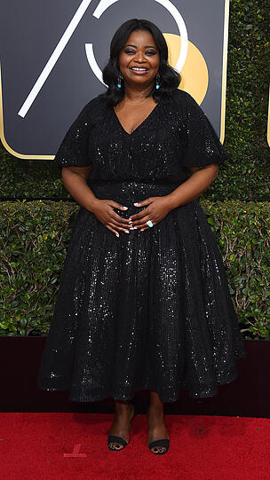 Top: Bei Octavia Spencer funkelt das Kleid.