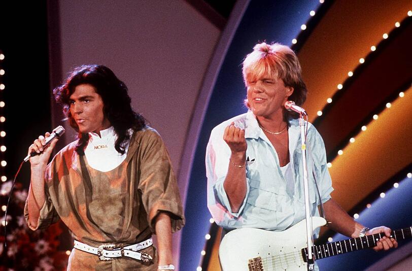 Unvergessen ist die Tolle von Modern-Talking-sänger Thomas Anders (links).
