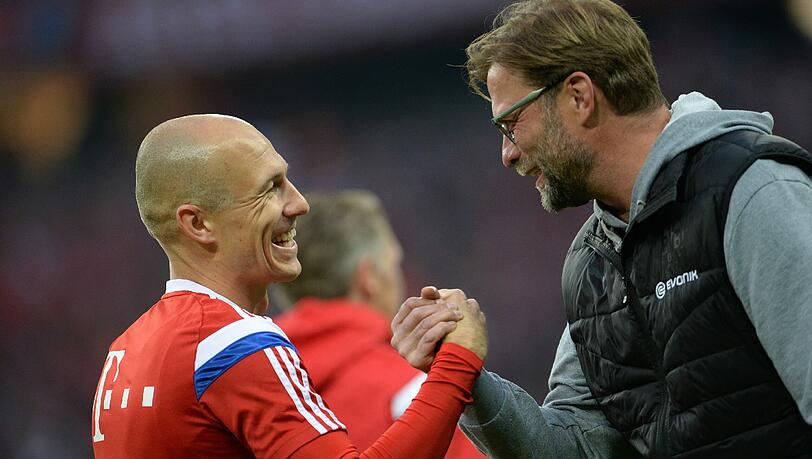 Arjen Robben (l.) und Jürgen Klopp. Arjen Robben (l.) und Jürgen Klopp.