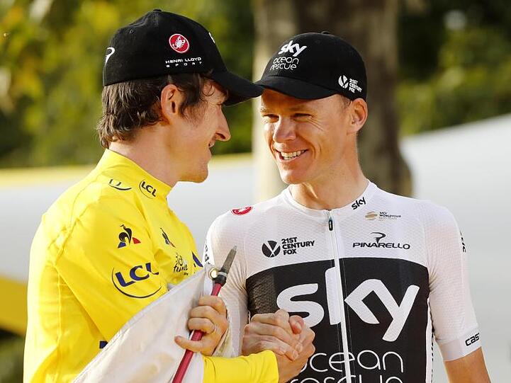 Sky schickt die Doppelspitze Geraint Thomas (l) und Chris Froome zur Tour de France.