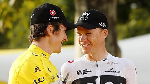 Sky schickt die Doppelspitze Geraint Thomas (l) und Chris Froome zur Tour de France.