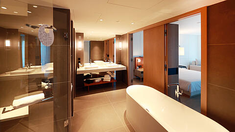 Ein Blick ins Zimmer. Das Marriott ist eher hochpreisig.