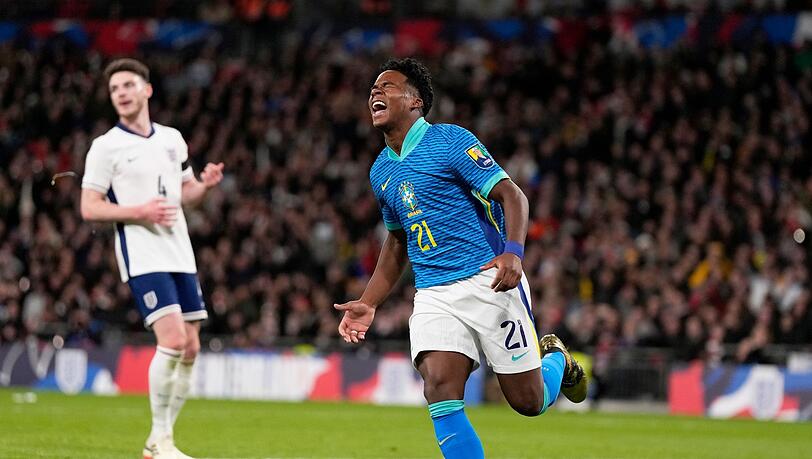 Endrick (r) war der Matchwinner für die Brasilianer gegen England.
