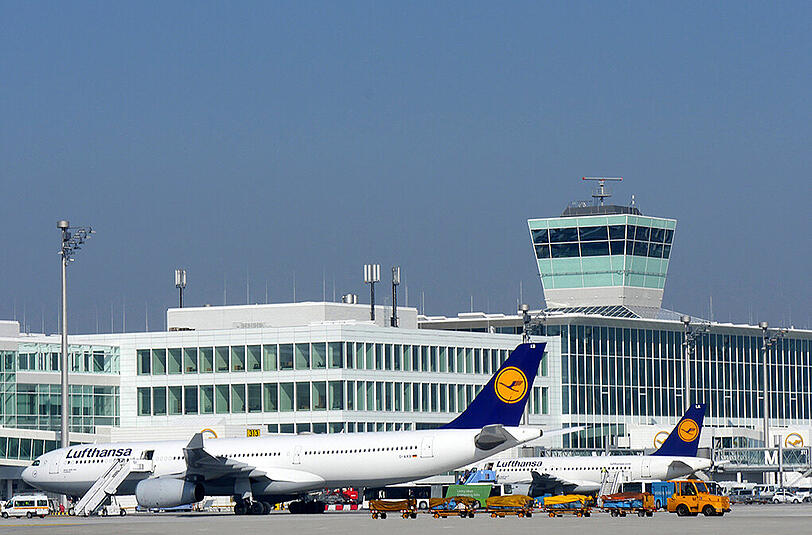 So sieht das Satellitenterminal am Flughafen München aus.