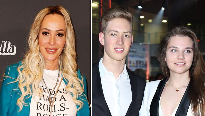 Cora Schumacher neben David Schumacher mit Ehefrau Vivien Keszthelyi.