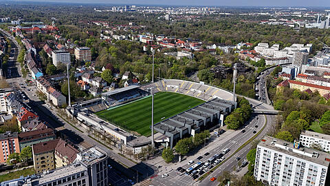 Kultsportst&auml;tte in M&uuml;nchen: Das Gr&uuml;nwalder Stadion in Giesing.