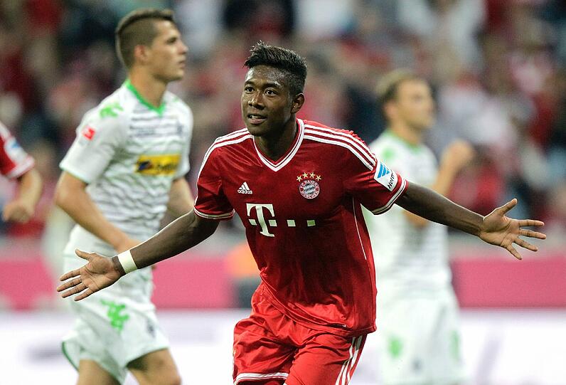 Verwandelte nach Müllers Fehlschuss: David Alaba macht beim Heimspielauftakt gegen Gladbach mit dem 3:1 den Deckel drauf.