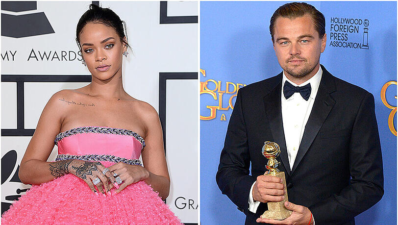 Rihanna und Leonardo DiCaprio wurden beim Küssen in einem Pariser Club erwischt. Rihanna und Leonardo DiCaprio wurden beim Küssen in einem Pariser Club erwischt.
