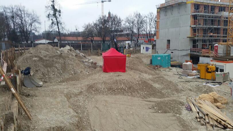 Diese Baustelle ist der Fundort der Bombe.