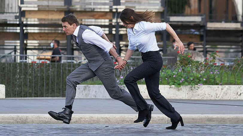 Tom Cruise an der Seite von Hayley Atwell, hier noch bei Dreharbeiten in Rom