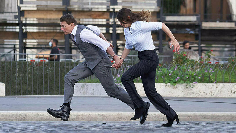 Tom Cruise an der Seite von Hayley Atwell, hier noch bei Dreharbeiten in Rom Tom Cruise an der Seite von Hayley Atwell, hier noch bei Dreharbeiten in Rom