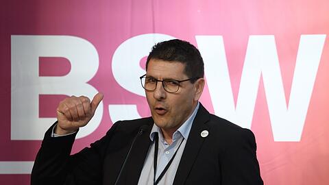 BSW-Spitzenkandidat Thomas Schulze will eine neue Amtszeit f&uuml;r CDU-Ministerpr&auml;sident Sven Schulze in Sachsen-Anhalt verhindern. (Archivbild)