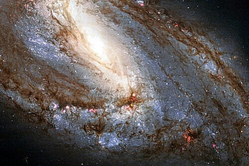 So sieht sie aus, die Spiralgalaxie M66 im Sternbild Löwe.