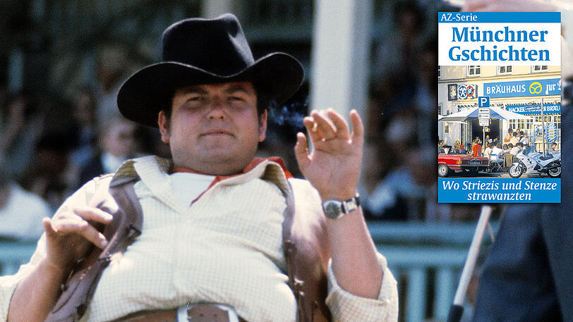 Gestalten wie dieser Cowboy waren in Schwabing &ndash; die Aufnahme ist im Jahr 1971 entstanden &ndash; keine Ausnahme. Von Rainer Weiss, dem lebhaften Protagonisten dieser Münchner Gschicht, liegt uns leider kein Bild vor.