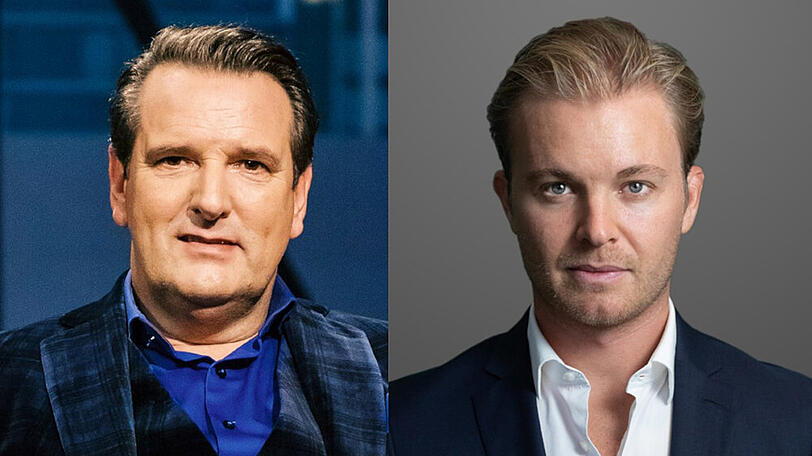Ralf Dümmel (li.) freut sich auf den "Die Höhle der Löwen"-Neuzugang Nico Rosberg