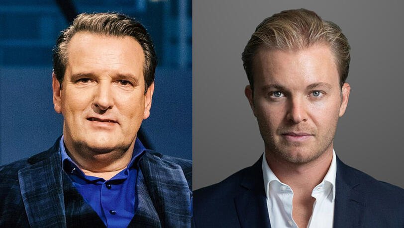 Ralf Dümmel (li.) freut sich auf den "Die Höhle der Löwen"-Neuzugang Nico Rosberg Ralf Dümmel (li.) freut sich auf den "Die Höhle der Löwen"-Neuzugang Nico Rosberg