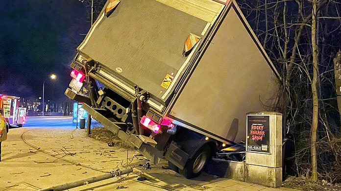 Der Fahrer wurde durch den Unfall leicht verletzt.