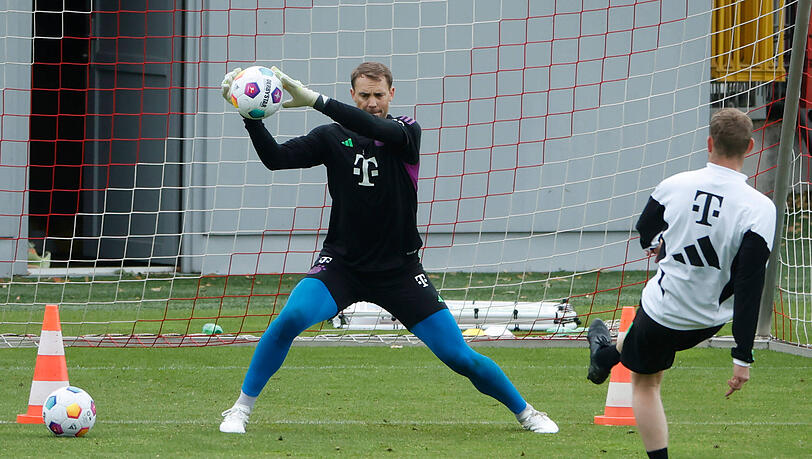 Neuer könnte bald schon wieder mit Ball trainieren. Neuer könnte bald schon wieder mit Ball trainieren.