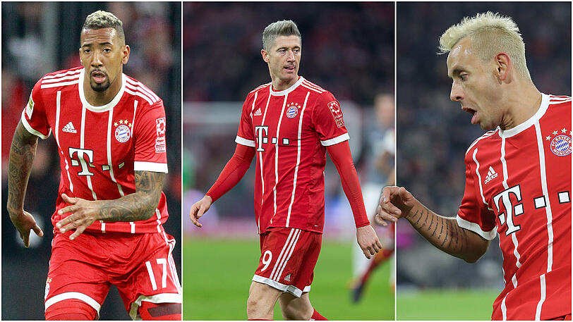 "BLOND MACHT KLEIN" - Blond liegt gerade im Trend bei Bayern. Rafinha hat sich die Haare sogar noch ein bisschen blonder färben lassen als Lewandowski.
Gelungen? &bdquo;Ich finde das nicht so gut&ldquo;, sagt Amin und erklärt: &bdquo;Blonde Haare machen einen noch kleiner, als man ohnehin schon ist. Bei Rafinha ist das gefährlich, er ist ja nicht nicht der Größte.&ldquo; Stimmt &ndash; bei einer Körperlänge von 1,71 Metern. Jérôme Boateng trägt aktuell ein kleines, blondes Nest auf dem Schädel. Amin: &bdquo;Als hätte man ein bisschen Farbe draufgeschüttet.&ldquo;