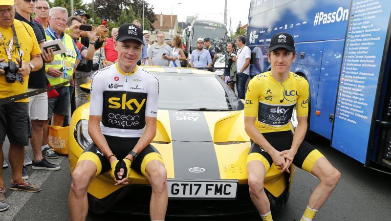 Chris Froome (l) und Geraint Thomas sind die Stars des Team Sky. Chris Froome (l) und Geraint Thomas sind die Stars des Team Sky.