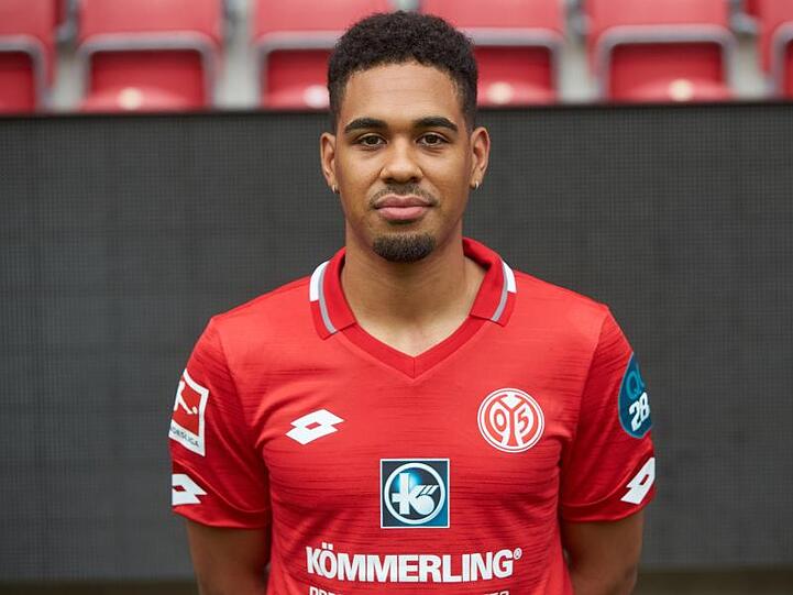 Phillipp Mwene vom FSV Mainz 05. Foto: Thomas Frey/dpa/Archivbild