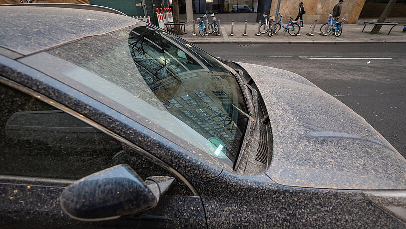 Auch im und am Auto sammeln sich viele Pollen.